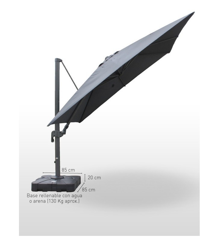Parasol Aluminio Deluxe 3x3 m