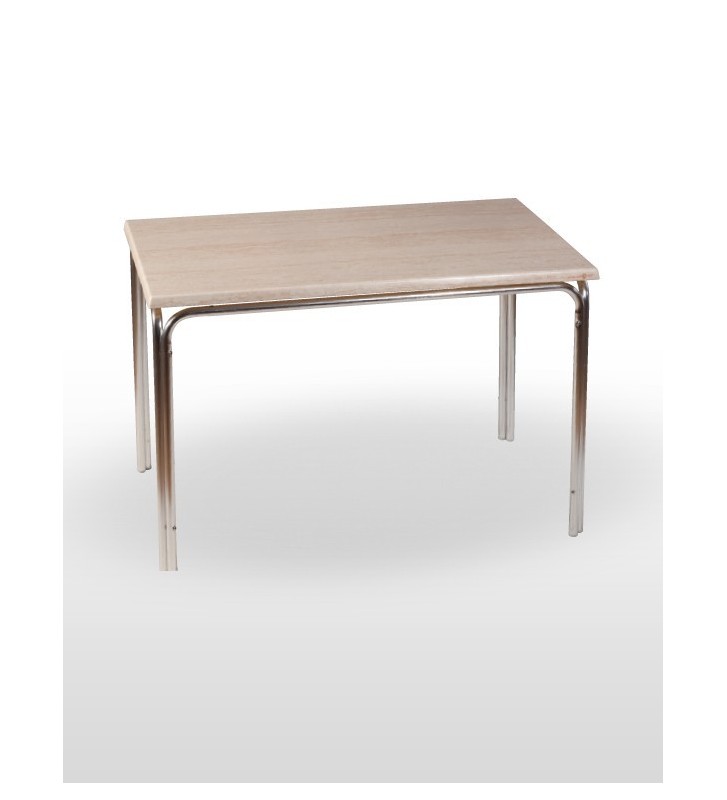 Mesa Acapulco-2-R con tablero Werzalit Travertino