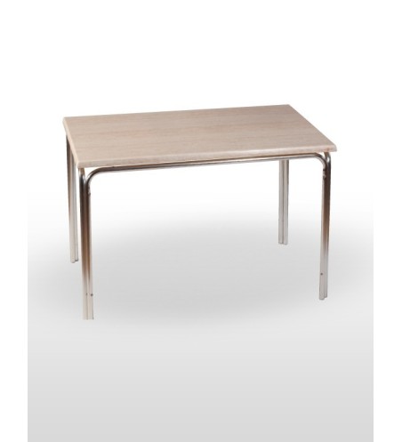 Mesa Acapulco-2-R con tablero Werzalit Travertino
